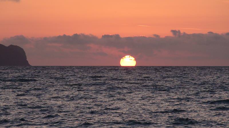 Sonnenuntergang am einsamen Strand (Mai/Juni 2013)